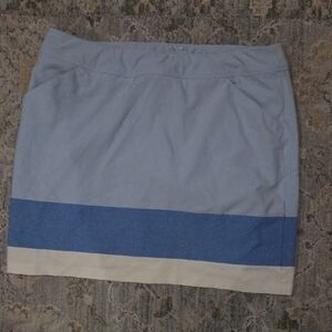 adidas Two-Tone Blue and White Mini Skirt